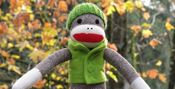 Outdoor Sock Monkey